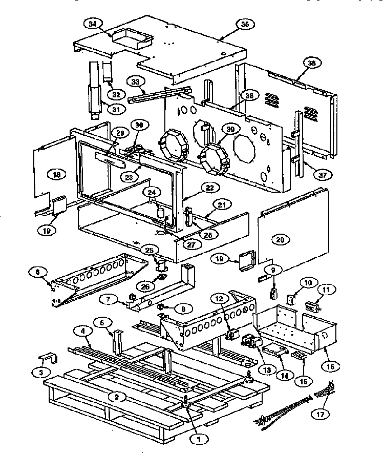 Pallet Diagram and Parts List for PRSE366  Thermador Range