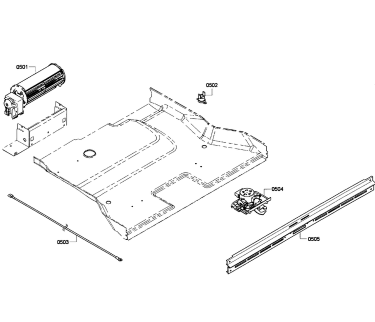Cooling Fan Diagram and Parts List for HBL5620UC 06 Bosch Wall Oven