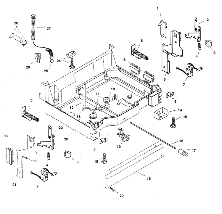 Base Diagram and Parts List for SHU5307UC 12 Bosch Dishwasher