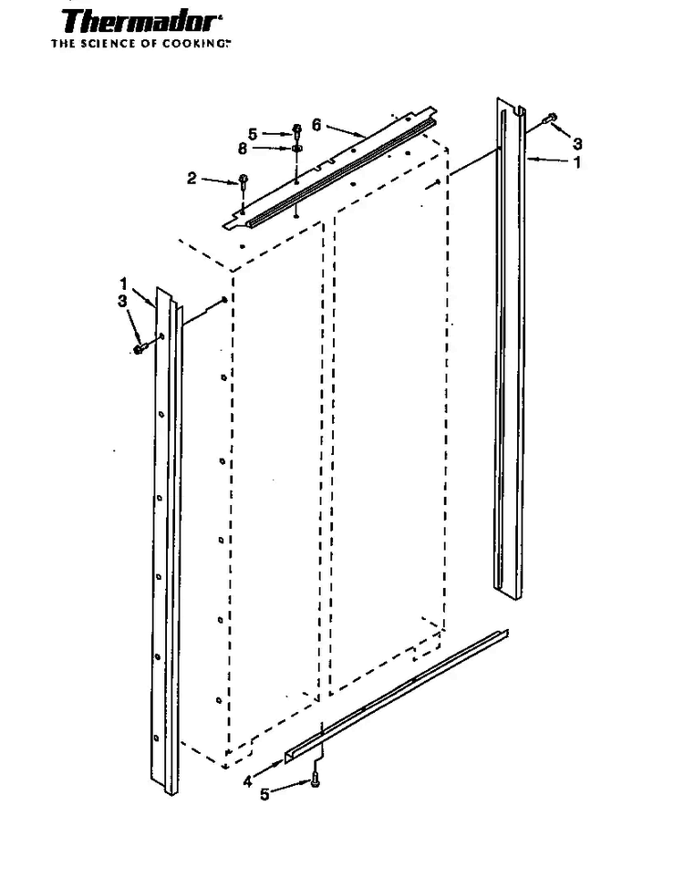 Series 02-05 All Models Diagram and Parts List for TSS42QBW  Thermador Refrigerator