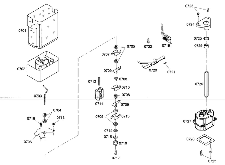 Ice Maker/door Assy Diagram and Parts List for KBUDT4865E 01 Thermador Refrigerator