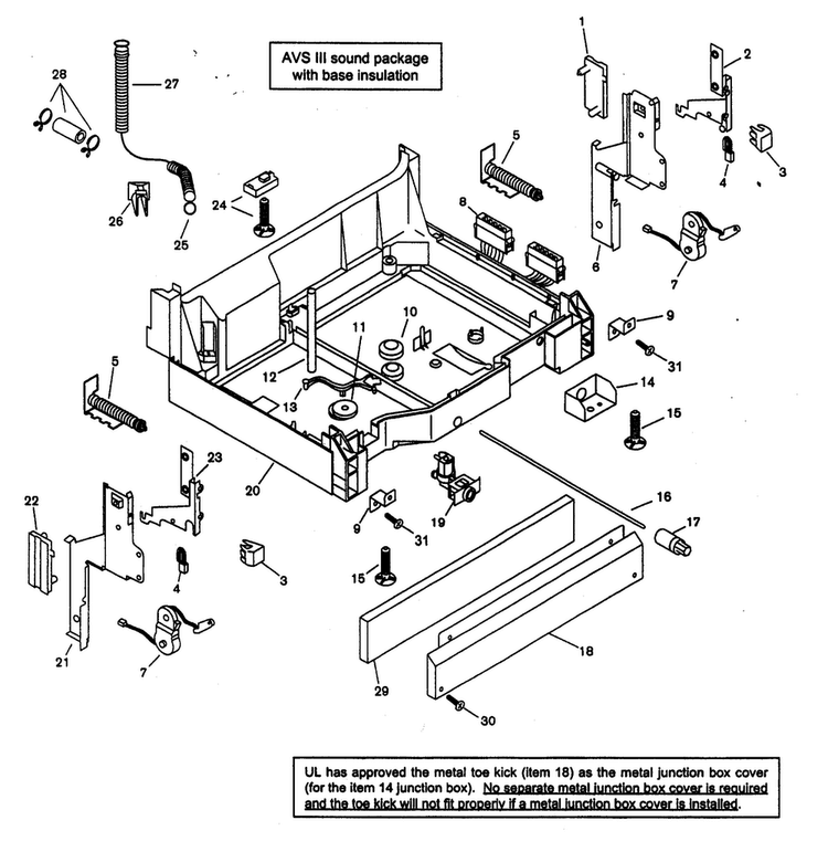 Base Diagram and Parts List for SHX46A07UC 14 Bosch Dishwasher