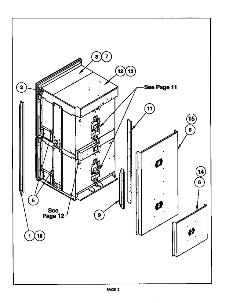 Oven Back Diagram and Parts List for C301U  Thermador Range