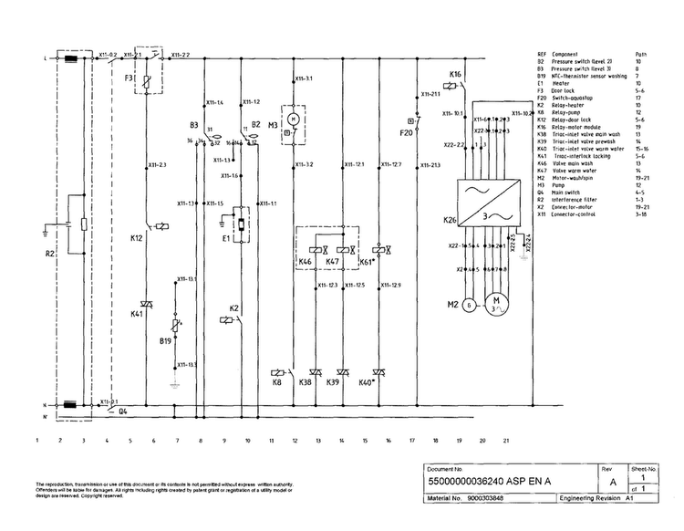 Wiring Diagram Diagram and Parts List for WFMC544SUC 15 Bosch Washer