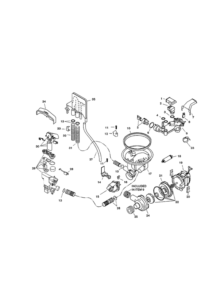 Component Assemblies Diagram and Parts List for SHU5316UC 11 Bosch Dishwasher