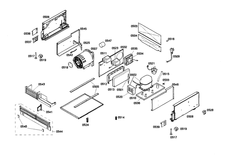 Compressor Diagram and Parts List for T24IR70NSP 34 Thermador Refrigerator