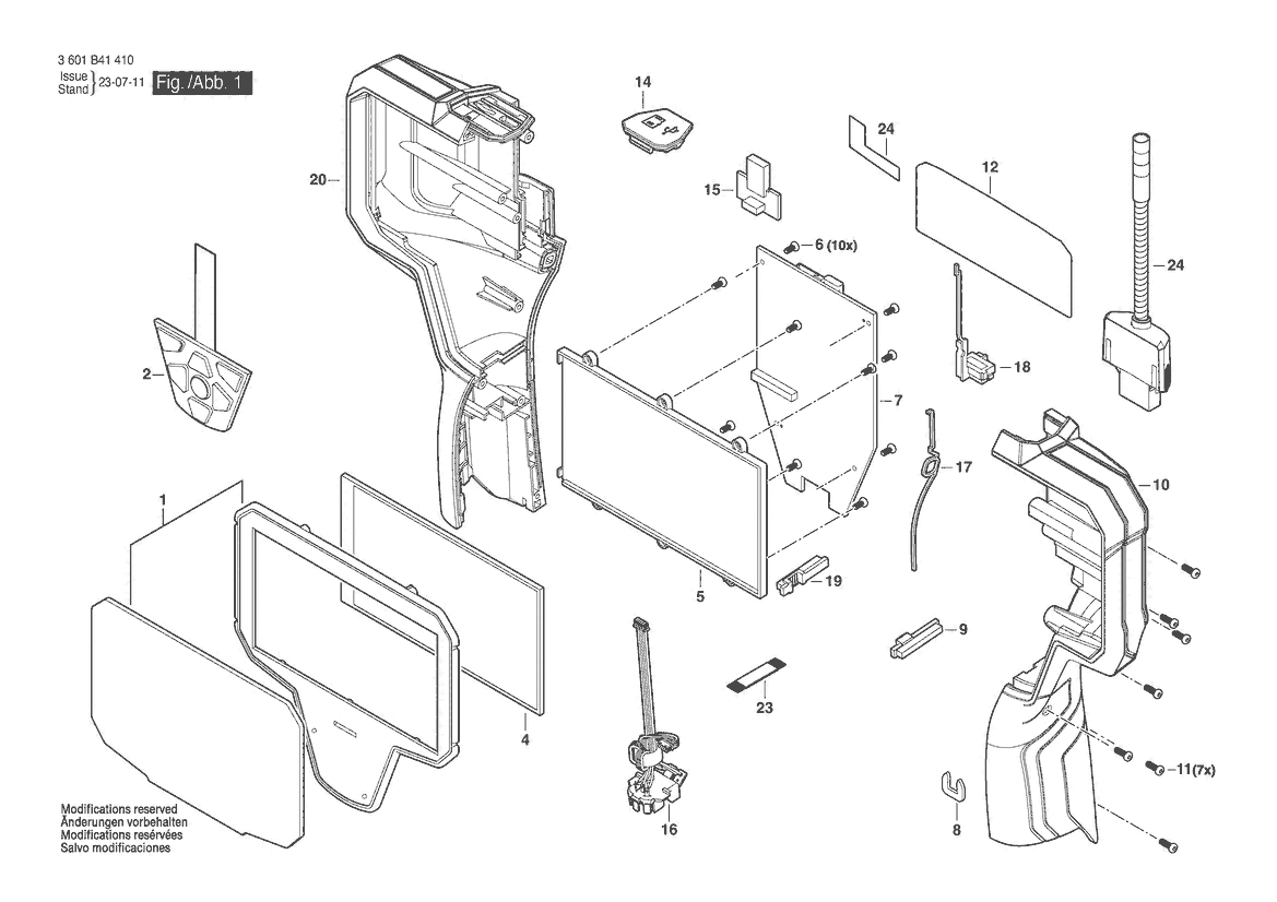 Diagram 1 Diagram and Parts List for GIC5-27C 3601B41410 Bosch Miscellaneous