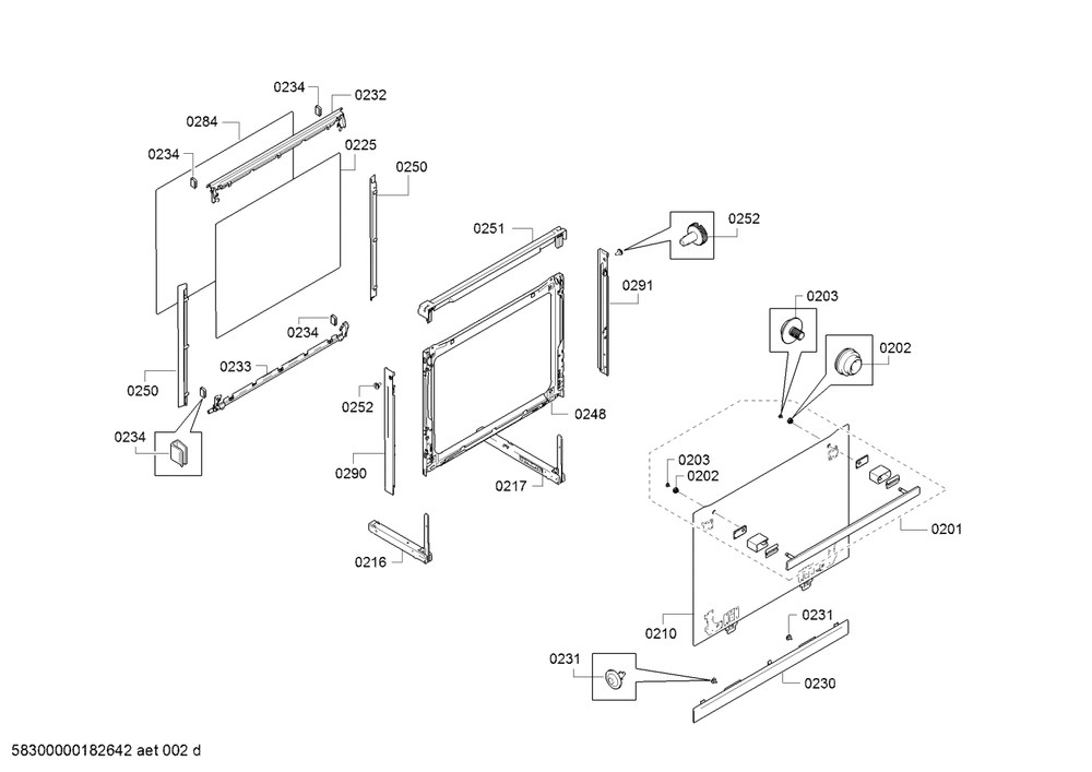 Diagram 7 Diagram and Parts List for HBE5452UC-35  Bosch Wall Oven