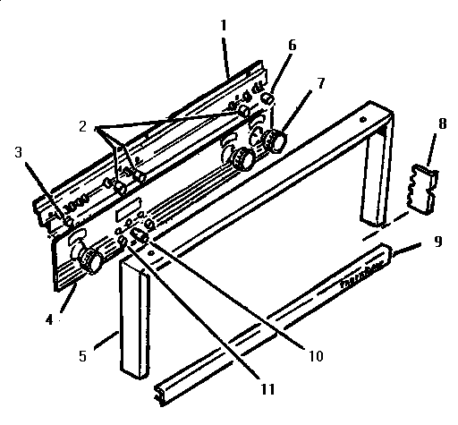 Front Control Panel Diagram and Parts List for CMT127  Thermador Microwave