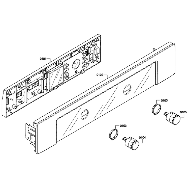 Control Panel Diagram and Parts List for HBL3450UC 08 Bosch Wall Oven