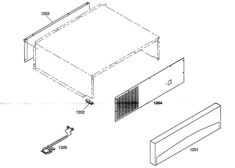 Top Grille Diagram and Parts List for KBUIT4855E01  Thermador Refrigerator