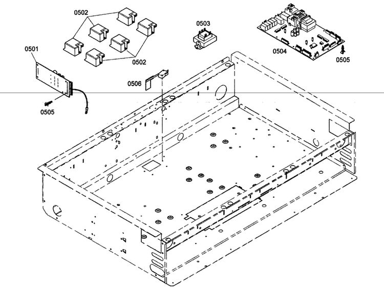 Control Assy Diagram and Parts List for PRL366EH03  Thermador Range