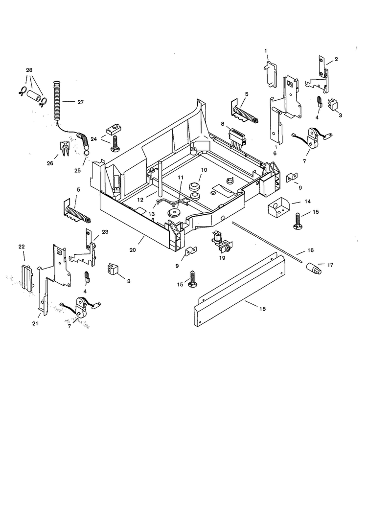 Base Diagram and Parts List for SHU3002UC 06 Bosch Dishwasher