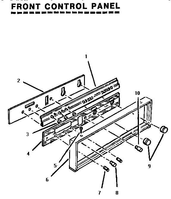 Front Control Panel Diagram and Parts List for MSC224WC  Thermador Range