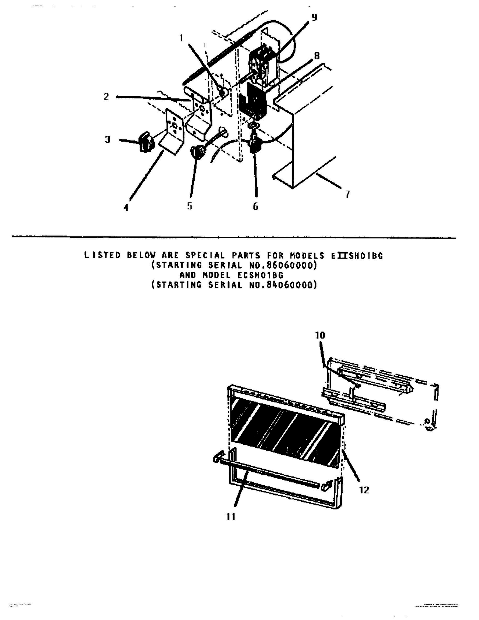 02 - THERMOSTAT & DOOR Diagram and Parts List for SH01BG  Bosch Range