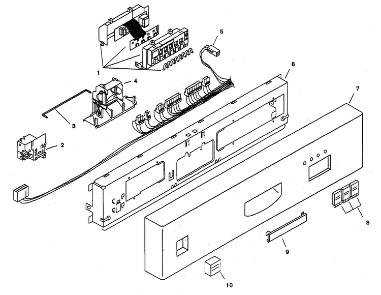 Fascia Panel Diagram and Parts List for SHU3326UC 11 Bosch Dishwasher