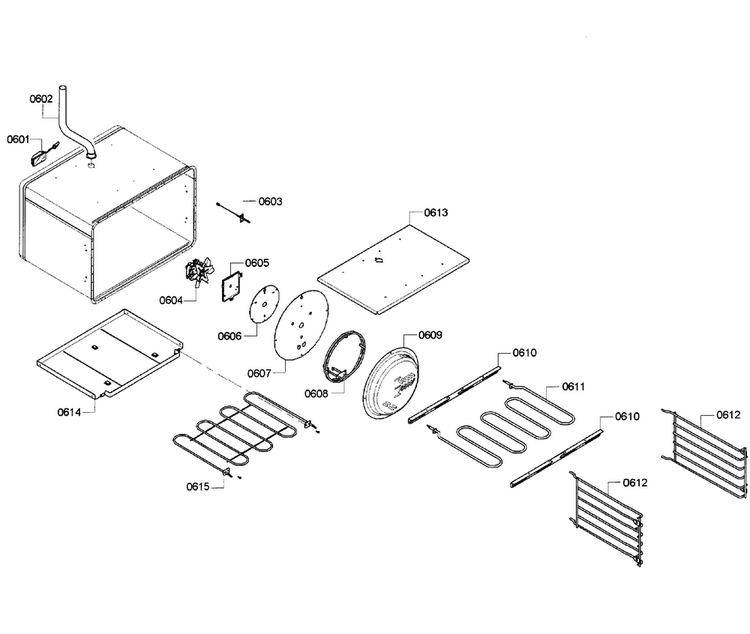 Oven Parts Diagram and Parts List for PRD304GHC 05 Thermador Range