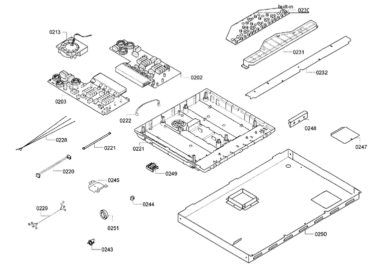 Pcb Diagram and Parts List for NIT8066UC 01 Bosch Cooktop
