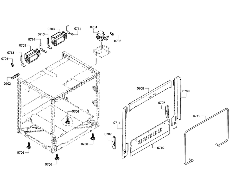 Cabinet 2 Diagram and Parts List for PRD304GHC 09 Thermador Range