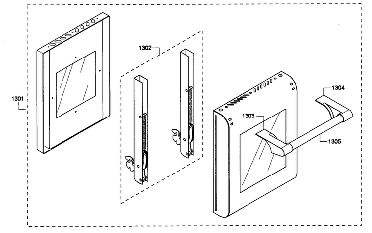 Small Door Diagram and Parts List for PRG486EDPG 01 Thermador Range