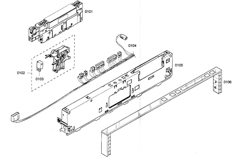 Control Assy Diagram and Parts List for SHX98M09UC 53 Bosch Dishwasher