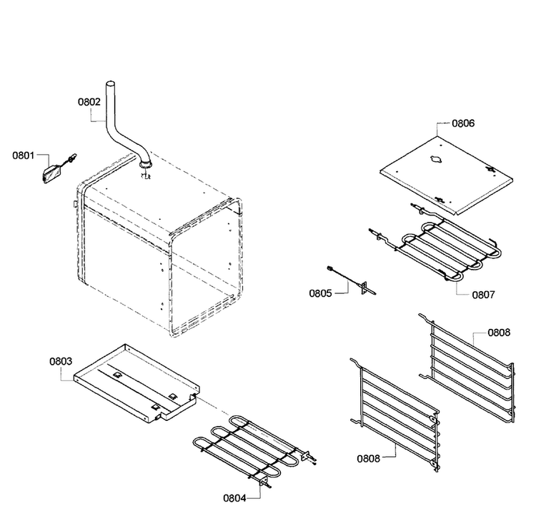 Small Oven Diagram and Parts List for PRD486GDHC 10 Thermador Range