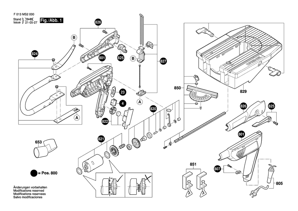 Diagram Diagram and Parts List for MS20 F 013 MS2 000 Bosch Multi-Tool