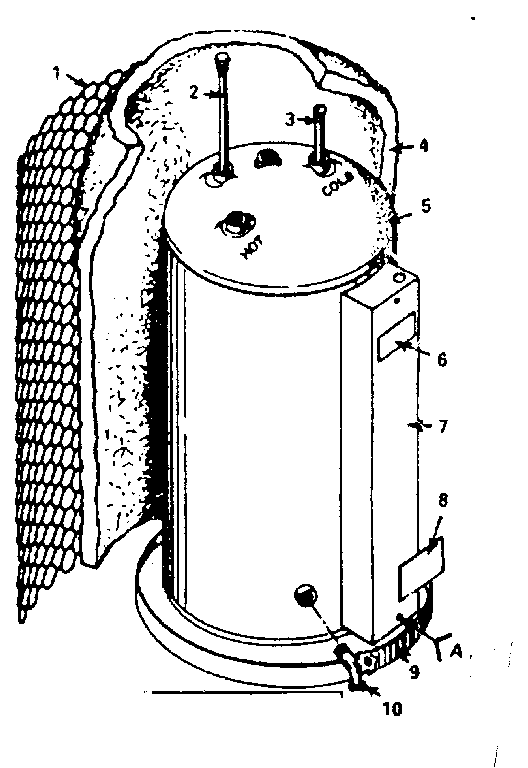 Non-functional Replacement Parts Diagram and Parts List for 15327691  Kenmore Water Heater