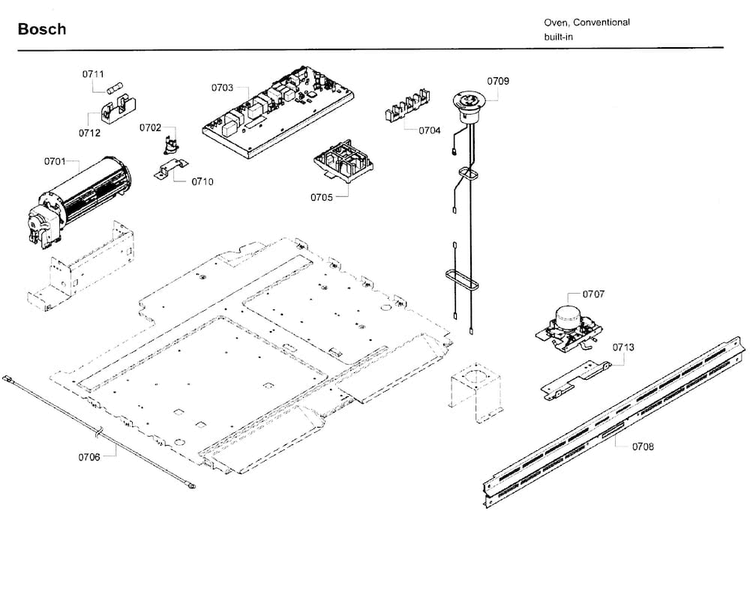 Pcb Asy Diagram and Parts List for HBL8750UC 12 Bosch Microwave Oven Combo