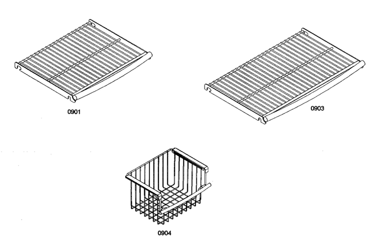 Shelf Assy 2 Diagram and Parts List for KBUDT4265E 01 Thermador Refrigerator