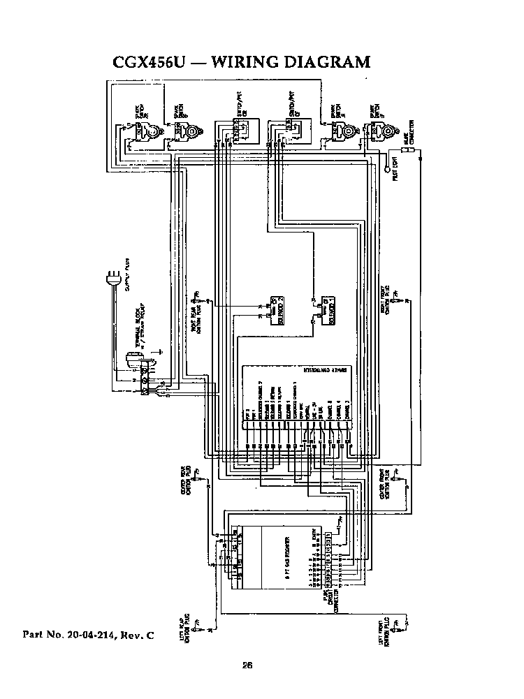 Wiring Diagram Diagram and Parts List for CGX456U  Thermador Cooktop