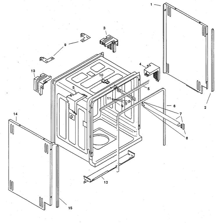 Tank Assy Diagram and Parts List for SHU3302UC 11 Bosch Dishwasher