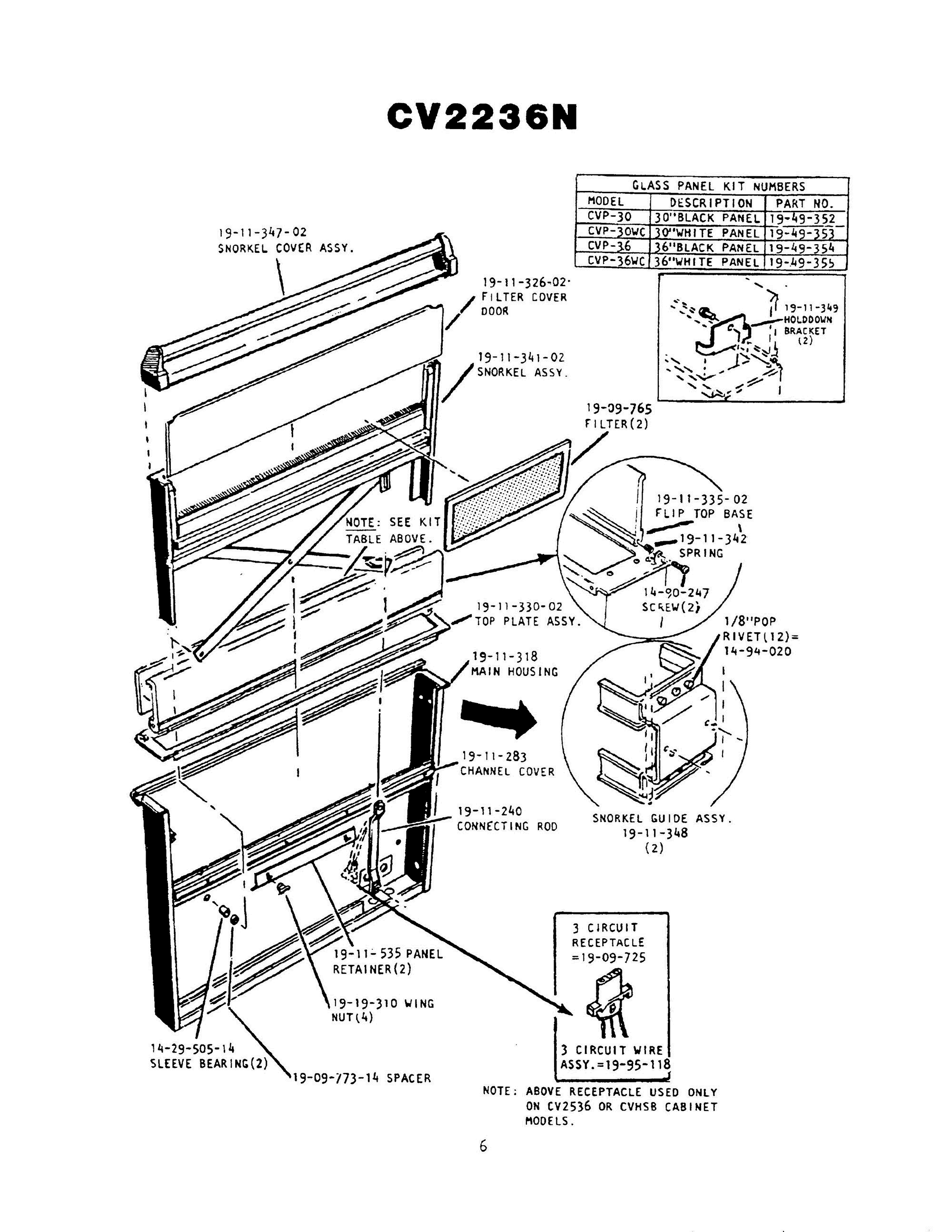 08 - SNORKEL Diagram and Parts List for CV2136-01  Bosch Range