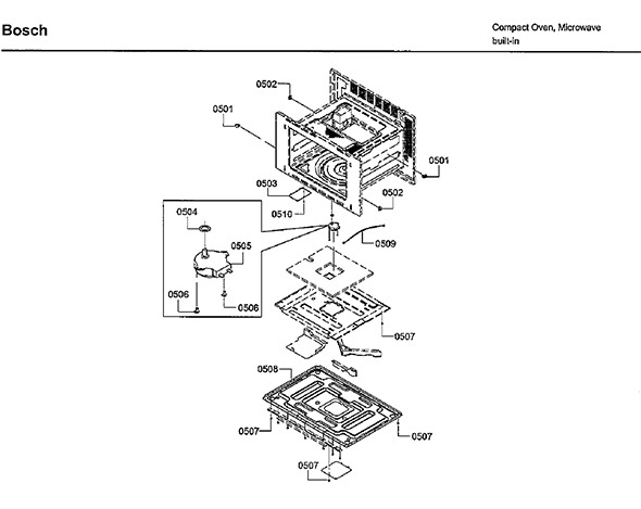 Bosch Hmb50162uc-02 5 Diagram and Parts List for HMB50162UC-02  Bosch Microwave