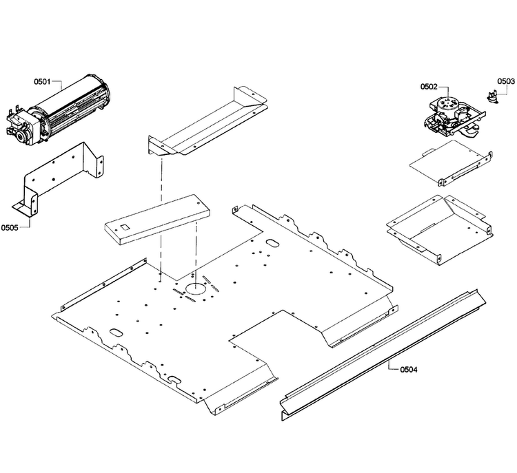 Fan Assy Diagram and Parts List for HBN3550UC 09 Bosch Wall Oven