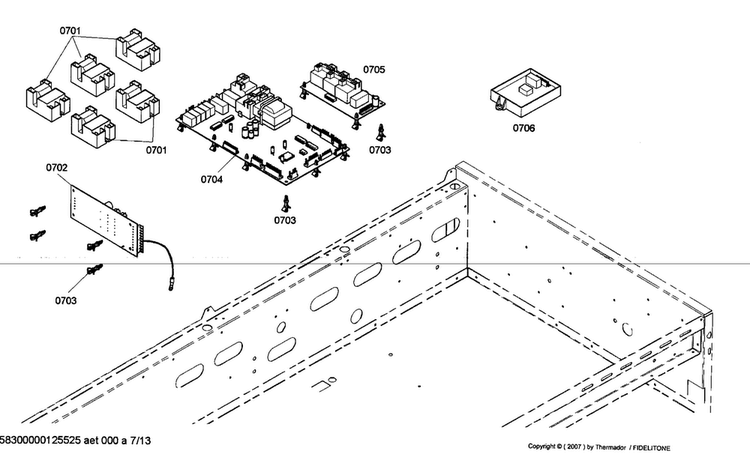 Pcbs Diagram and Parts List for PRD484ECG02  Thermador Range