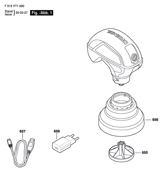 Bosch F013vt1000 Diagram and Parts List for F013VT1000  Bosch Router