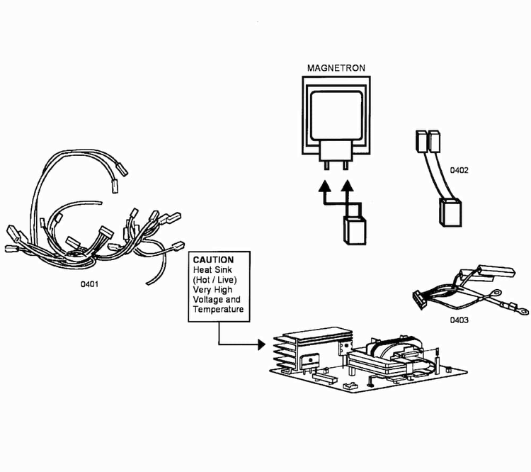 Wiring Diagram and Parts List for HMB5050 01 Bosch Microwave