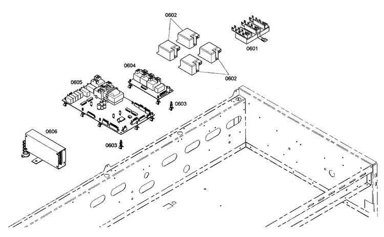 Control Assy Diagram and Parts List for PD484GED01  Thermador Range