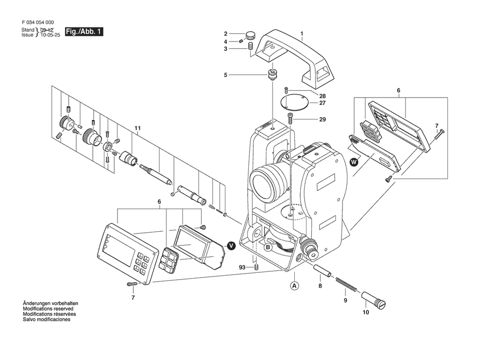 Section 1 Diagram and Parts List for 56-DGT10 F034054300 Bosch Miscellaneous