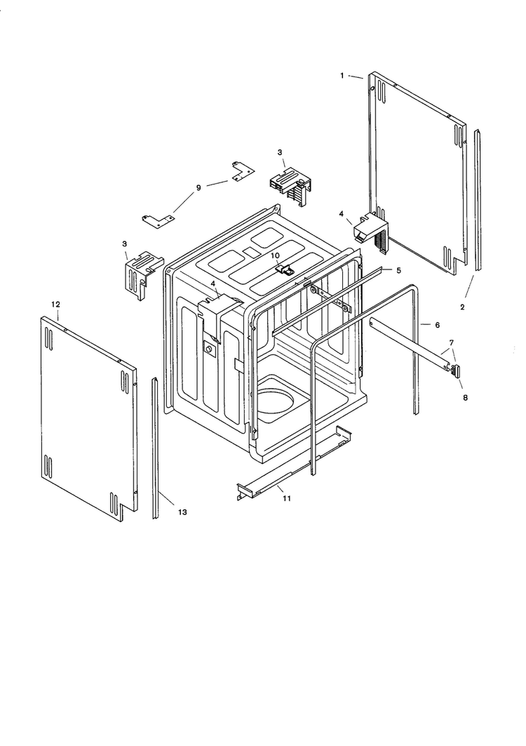 Tank Assembly Diagram and Parts List for SHU4022UC 06 Bosch Dishwasher
