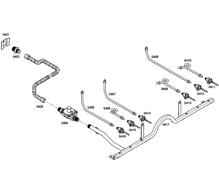 Gas Switches Diagram and Parts List for PD366BS 12 Thermador Range