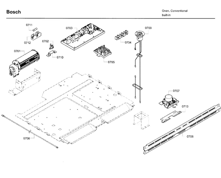 Pcb Asy Diagram and Parts List for HBL5760UC 09 Bosch Microwave