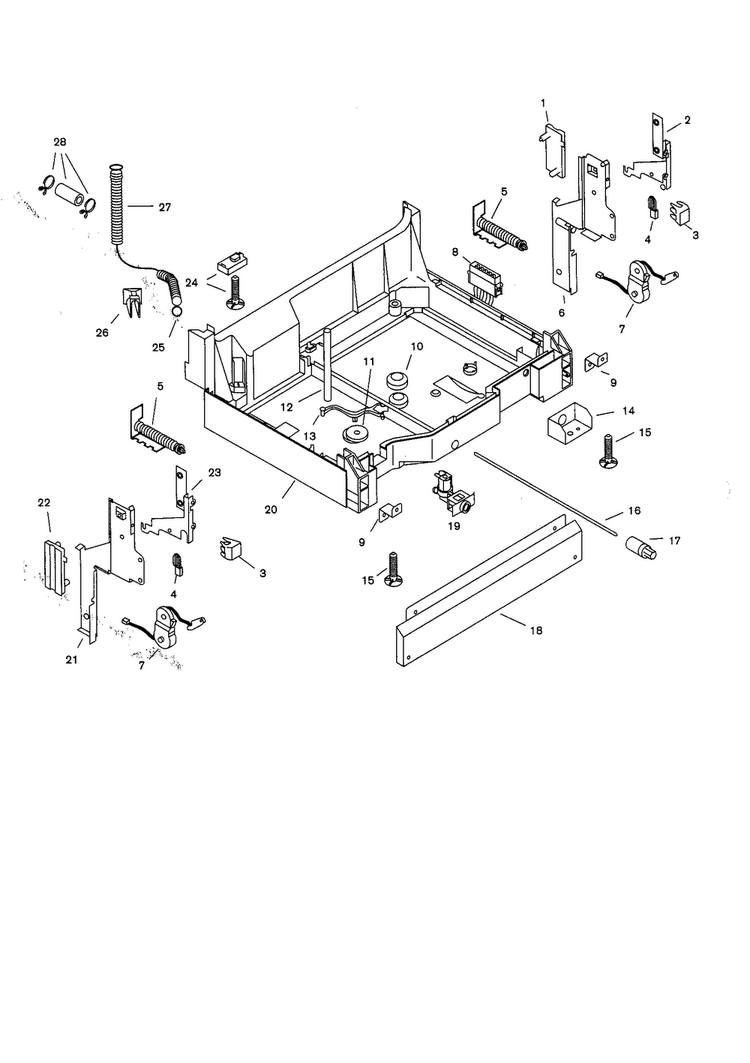 Base Diagram and Parts List for SHU3012UC 06 Bosch Dishwasher