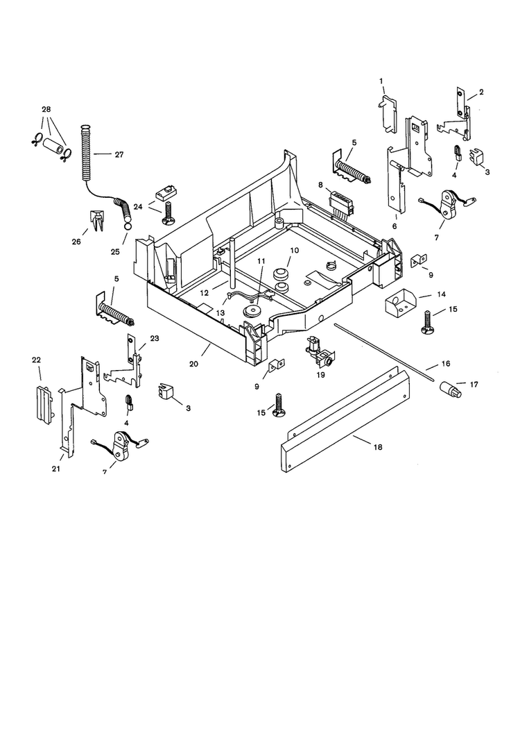Base Diagram and Parts List for SHU4016UC 06 Bosch Dishwasher