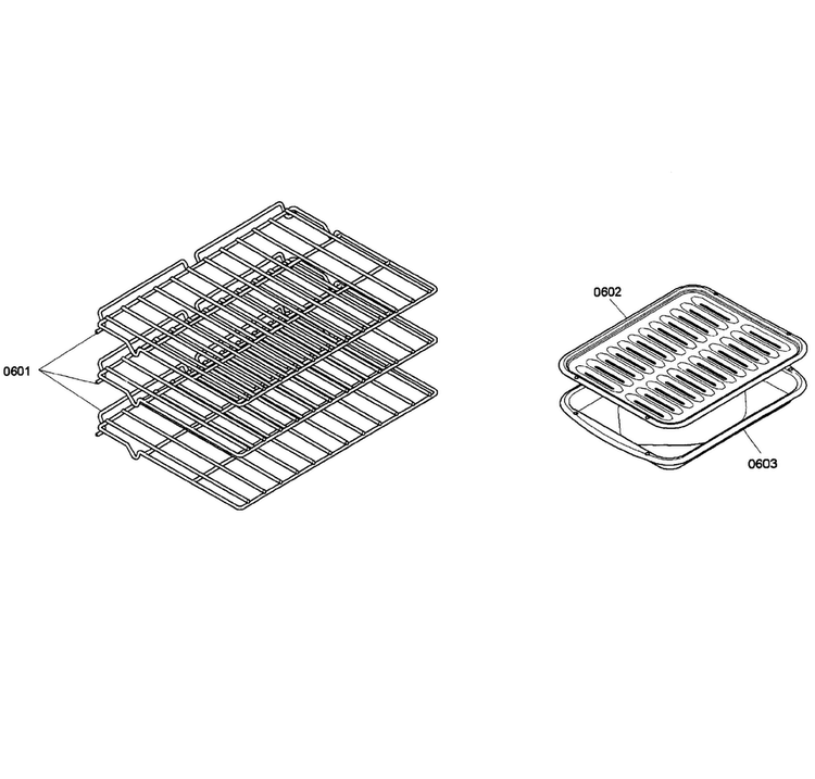 Shelfs Diagram and Parts List for HBN3450UC 03 Bosch Wall Oven
