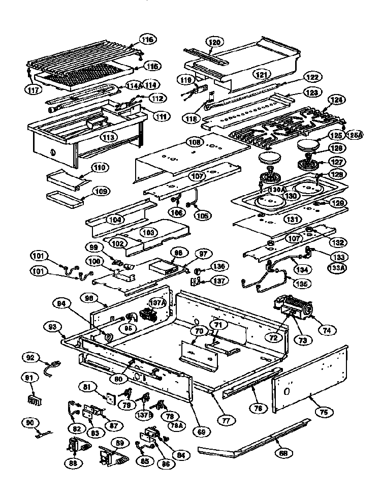 Page 15 Diagram and Parts List for PRSE486GDS  Thermador Range