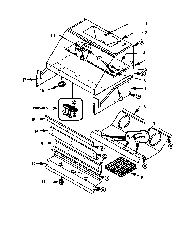 Section 2 Diagram and Parts List for PH-SERIES  Thermador Range Hood