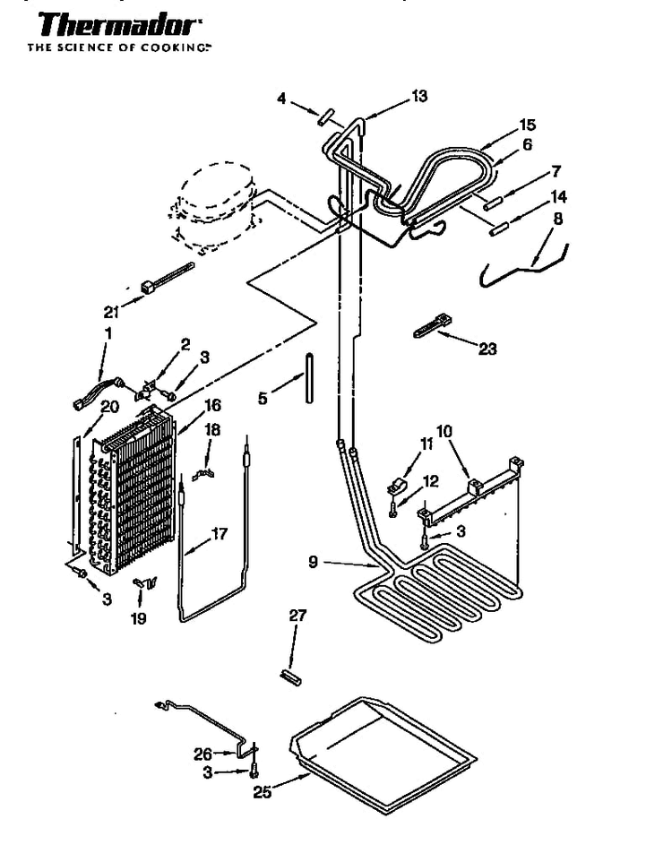 Series 02-04 All Models Diagram and Parts List for TSS42QBW  Thermador Refrigerator
