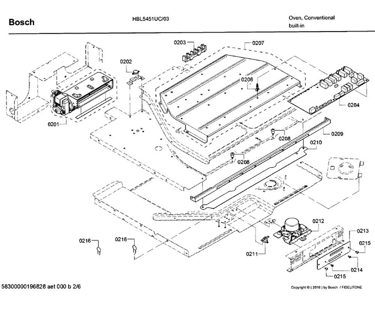 Latch Asy Diagram and Parts List for HBL5451UC 03 Bosch Wall Oven